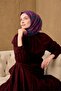 Thin Cotton Soft Scarf Strawberry Red-Sax-Green Patterned Breathable Tok Duruşlu 90X90 - 4