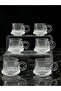 6-Piece Glass Coffee Cup Set – Modern Espresso and Turkish Coffee Cups with Handles - Set of 6 Cups - 5