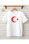 Moon and Star (Turkish Flag T-Shirt) White Combination T-Shirt (Add 2 Items to Make a Combination)