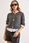 Women's Smoked Open Knit Pocketed Buttoned Thick Knitwear Jacket Ckt-19000480 - 2