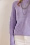 Women's Lilac Sleeve Detailed Honeycomb Knit Sweater Kzk-19000399 - 3
