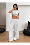 Women's Grey Baggy Oversized Plus Size Activewear Quality Loose Fit Stretchy Comfortable Fabric Sweatpants Rem - 5