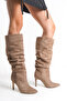 LOİS Women's High-Heeled Crinkled Boots A033-K2008 - 2