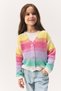 Original marines knitted colorful girl cardigan - colorful