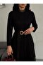 Crepe Fabric Lace Detailed Belted Dress (Lined) - 3