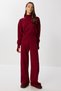 Finger Slip Sweater Pants Knitwear Set Lci0039 Bordo - 2
