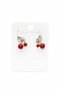 Stone Cherry Model Women's Shiny Earrings Special Design - 2