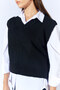 V-Neck Knitwear Basic Sweater - Black |   Mkw535332-01 - 4