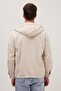 Men's Relax Fit Comfortable Cut Zippered Double Pocket Hooded Ecru Jacket Shirt - 6