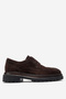 Men's Lace-Up High Sole Classic Shoes Genuine Leather Fr 541452 Suede Brown