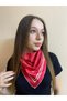 Unisex Red Atatürk Signed Rayon Fabric Bandana - Scarf - April 23, October 29, May 19, November 10 - 2