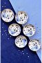Mezoli̇t Cobalt 6 Piece Luxury Dessert Plate Set