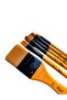 6-Piece Oil Paint and Acrylic Beginner Brush Set (Flat, Side Cut, Cat Tongue, and Ground Brush) New - 2