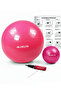 65 cm Pilates Ball Inflation Pump and 20 cm Balance Ball Set Exercise Ball 65cm Plates Set Fuchsia - 2