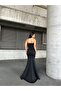 Scuba Black Evening Dress Formal - 3