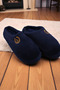 Unisex Embroidered Velvet Corded Pattern Comfortable Soft Soled Fur Inside House Slippers. Slippers - 3