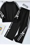 Girl's Double Stripe Ribbon Tracksuit Set