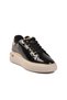 Lady 029 Z Gold Detailed Black Patent Leather Women's Sneaker - 4