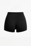 Women's Black High Waist Sports Shorts Leggings – Stretchy Fitness Yoga Running Short Tights - 4