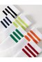 Women's 6 Pairs of Colorful Striped Detailed Premium Quality Daily Tennis Socks, Suitable for All Seasons - 4
