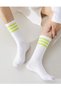 Women's 6 Pairs of Colorful Striped Detailed Premium Quality Daily Tennis Socks, Suitable for All Seasons - 6