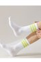 Women's 6 Pairs of Colorful Striped Detailed Premium Quality Daily Tennis Socks, Suitable for All Seasons - 5