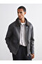 Esvab • Modern & Distinctive Regular Fit Fur Collar Men's Leather Look Coat