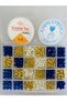 No:117 Dark Blue Beaded Jewelry Making Kit in a 24-Section Box - with 2 Needles - 2