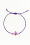 Amethyst Natural Stone Purple String Minimal Bracelet