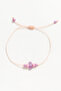 Amethyst Natural Stone Pink String Minimal Bracelet