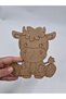 15 Pieces Cute Cow Wooden Painting School DIY Activity Art No2 15 cm X 13 cm - 2