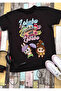 Labubu Multi T-Shirt 100% Cotton Black Short Sleeve Model-10