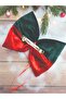 New Year's Special Automatic Buckle Bow Rattle Hair Clip – Red/White/Green (13X10 cm) - 7