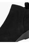 Women's Perforated Wedge Heel Ankle Boots - 4