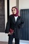 Double Suit with Stones on It Black - 3
