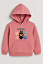 Girls Tracksuit Set Labubu Set Hooded Printed Sweatshirt and Pants - 3
