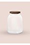 Glass Jar with Wooden Lid 14X19 cm Cam0505