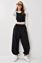 Shardonlu Knitted Barrel Fit Sweatpants Lub0251 Black