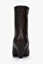 Women's Noria Brown Leather Short Heeled Boots - 4