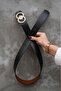 Patterned Gold Buckled Women's Belt Dress Belt Waist Belt Trouser Belt - 3