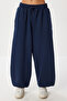 Shardonlu Knitted Barrel Fit Sweatpants Lub0251 Dark Blue - 4