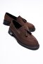 Women's Suede Loafer with Tassels Brown Riva