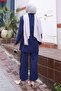 Sparkling Stone Detailed Suit Indigo 19264 - 4