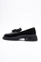 Women's Patent Leather Loafer with Tassels Black Riva - 4