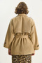 Women's Beige Aller Detailed Belted Pocketed Lined Trench Coat 2019 60283605 - 7