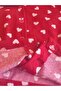 Mother Daughter Pajama Set Premium Suede Sleepwear with Headband Front Buttoned Long Sleeve Winter Heart Red - 7