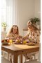 Mother Daughter Pajama Set Premium Suede Sleepwear with Headband Front Buttoned Long Sleeve Winter Teddy Bear Beige - 5
