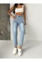 Women's Stone Washed Belted Apollet Mom Jeans - 2