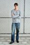 Long Sleeve Grey T-Shirt with Inner Shirt - 4