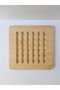 Wooden Bamboo Trivet Teapot Coaster Perforated Square Pot Holder Teapot Mat - 2